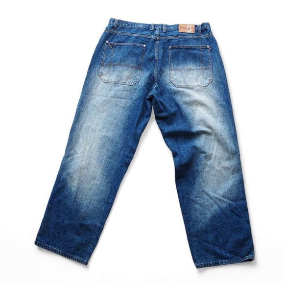 Source Jeans Vintage 90s Y2K Distressed Relaxed Skate Jeans Men's 42 x 34 - Picture 2 of 14